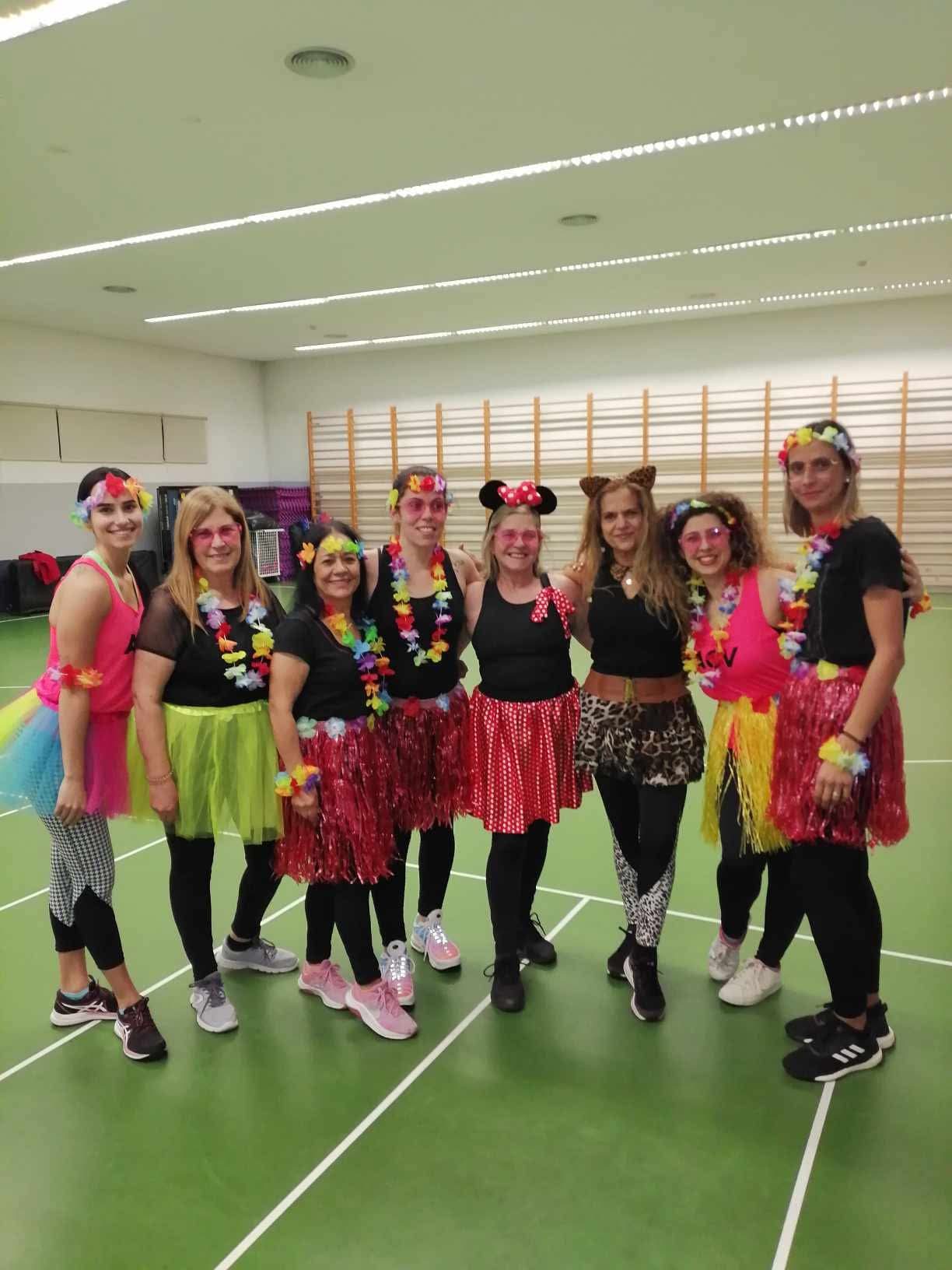 Atividade de ginástica e zumba